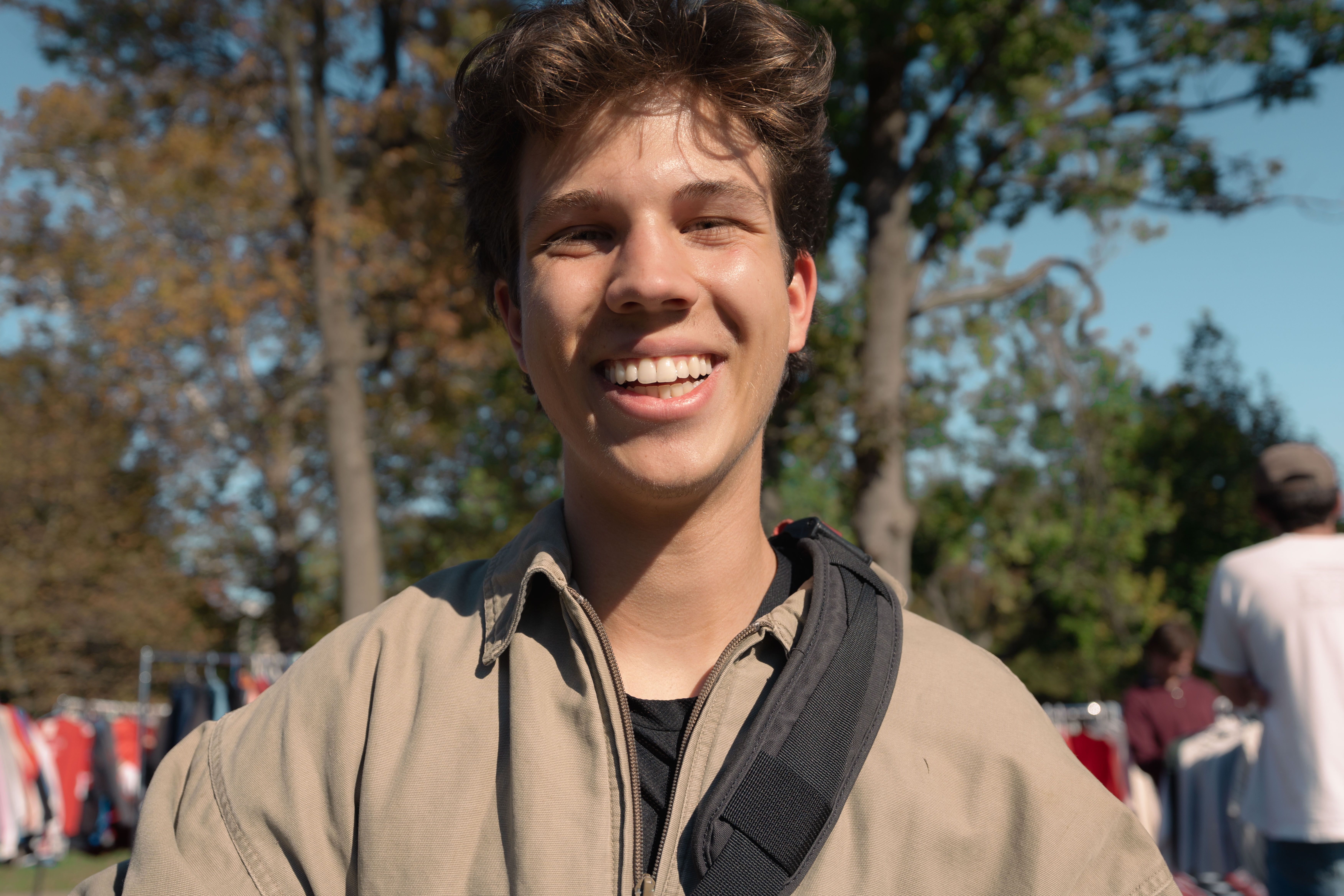 A photo of me in a tan jacket.