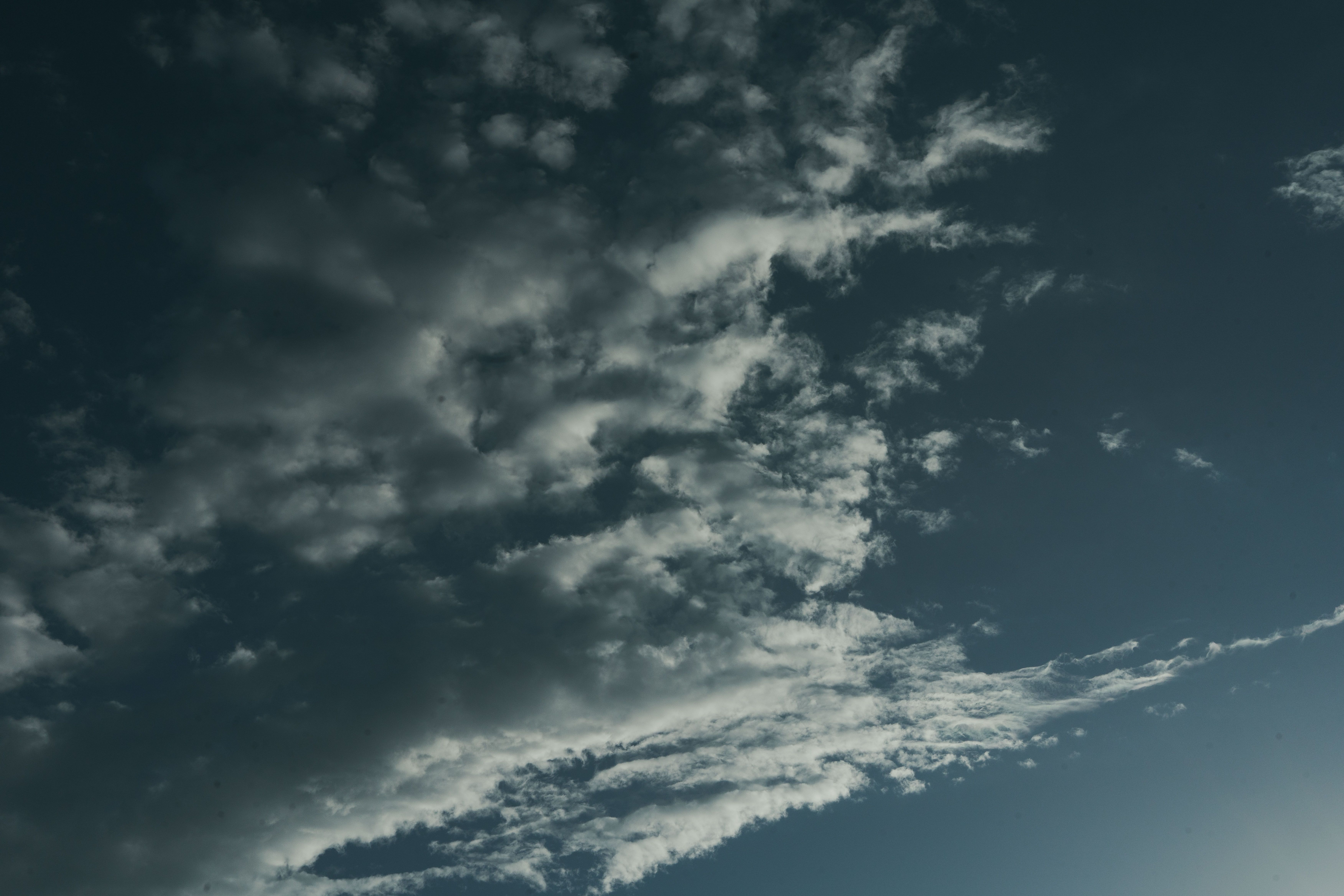 Yellowstone Lake from a distance, with a storm approaching.